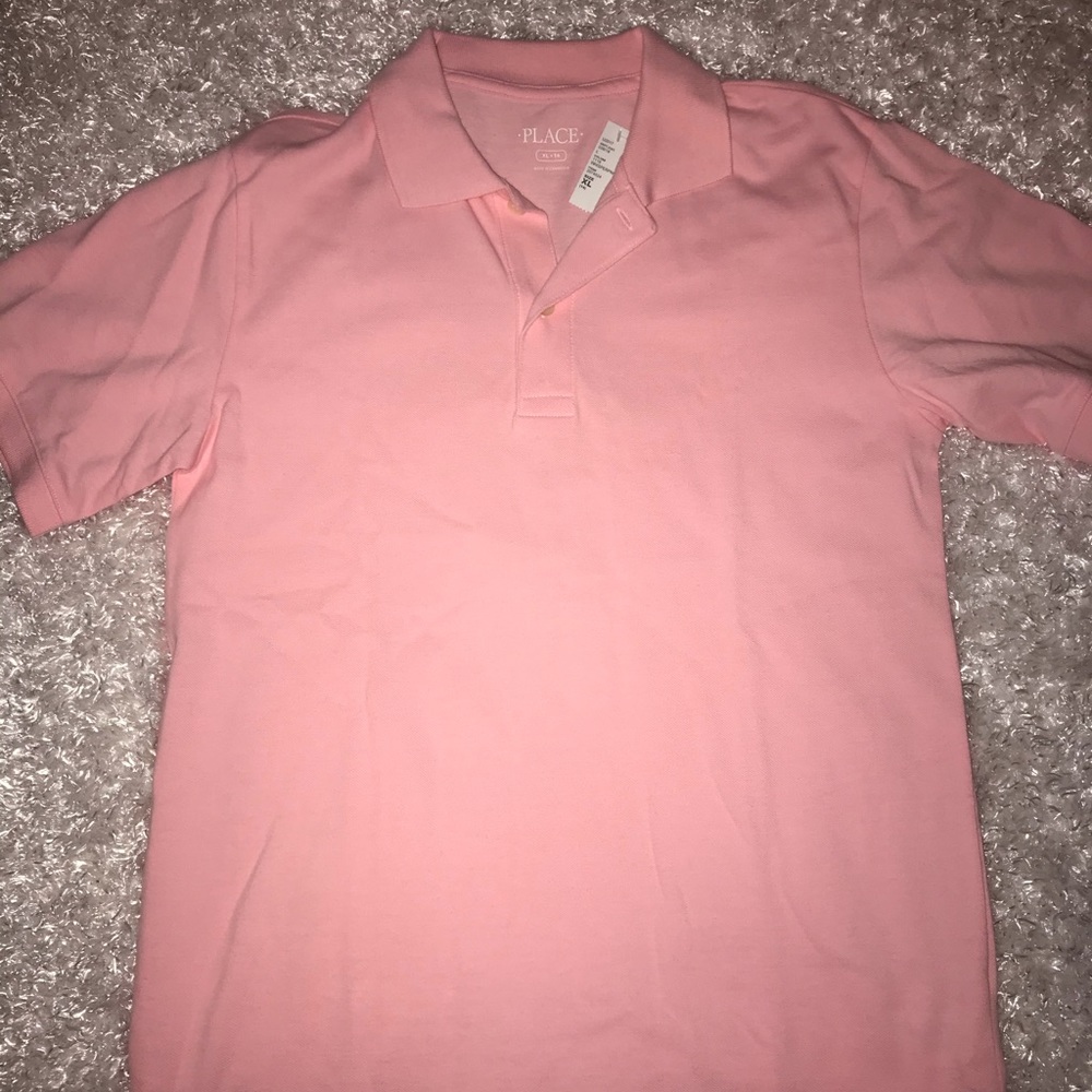 Kids pink polo shirt